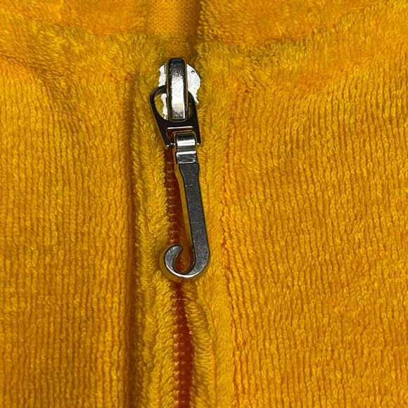 Vintage Y2K Juicy Couture sequin french terry hoodie track pant set L yellow - Picture 14 of 16